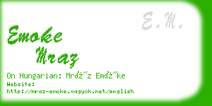 emoke mraz business card